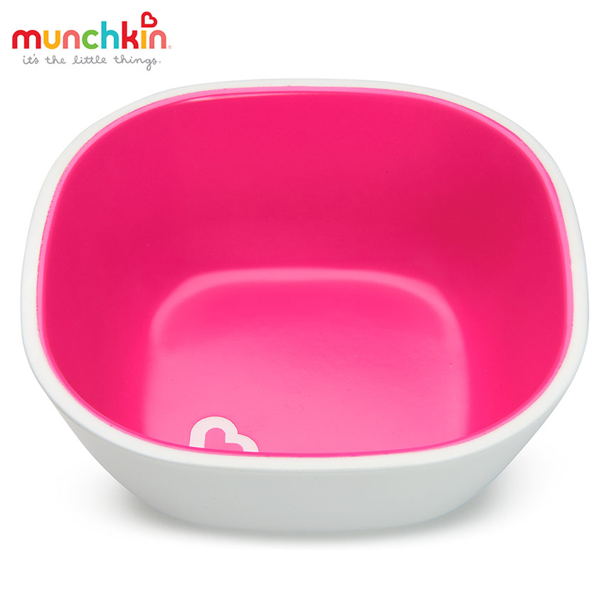 Bộ 2 bát chống trượt Munchkin (hồng - tím) MK11466