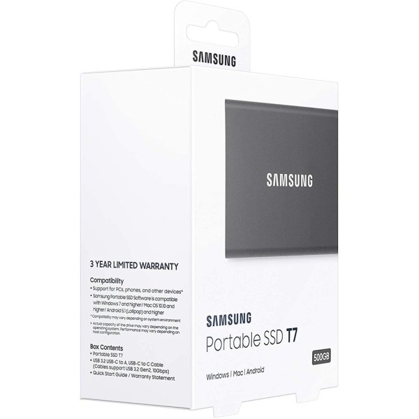 Ổ cứng di động SSD Samsung T7 Portable - 500GB/1TB/2TB