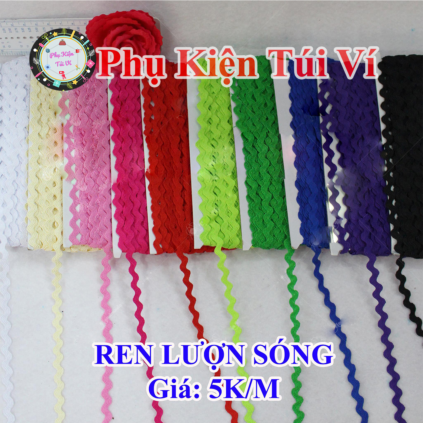 Dây Ren Lượn Sóng làm đồ handmade