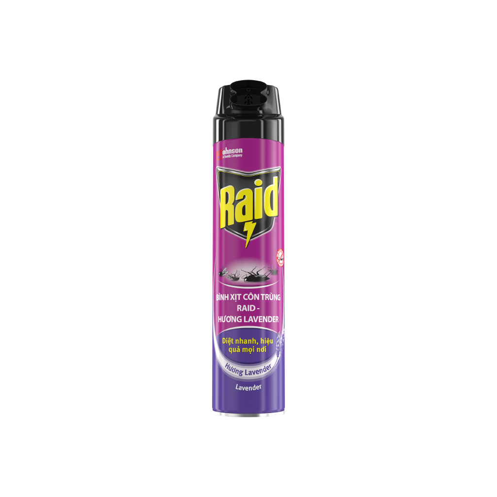 RAID Bình xịt côn trùng Hương Lavender 600ml