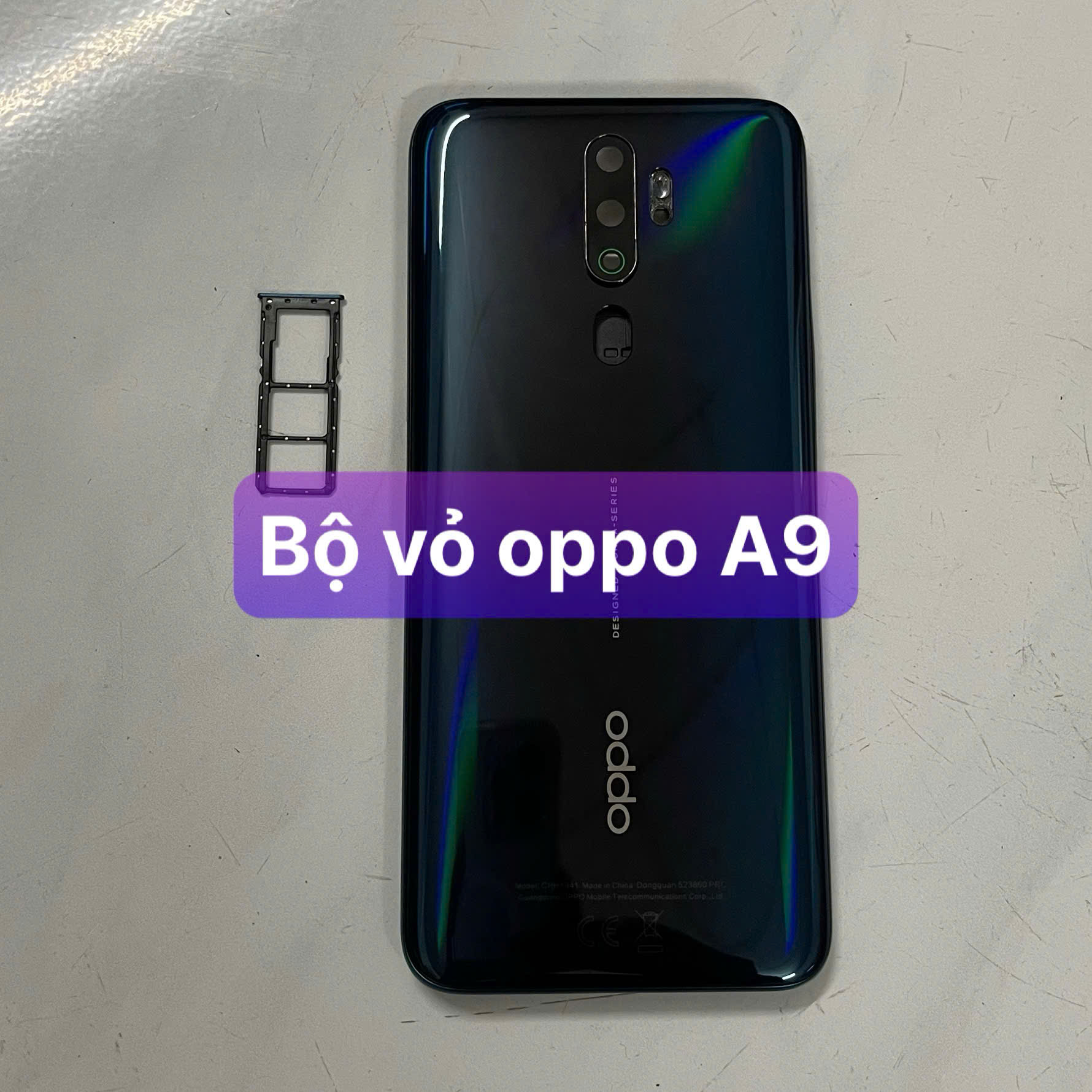 bộ vỏ xương oppo A9 2020 ,kèm khay sim,phím,kính camera