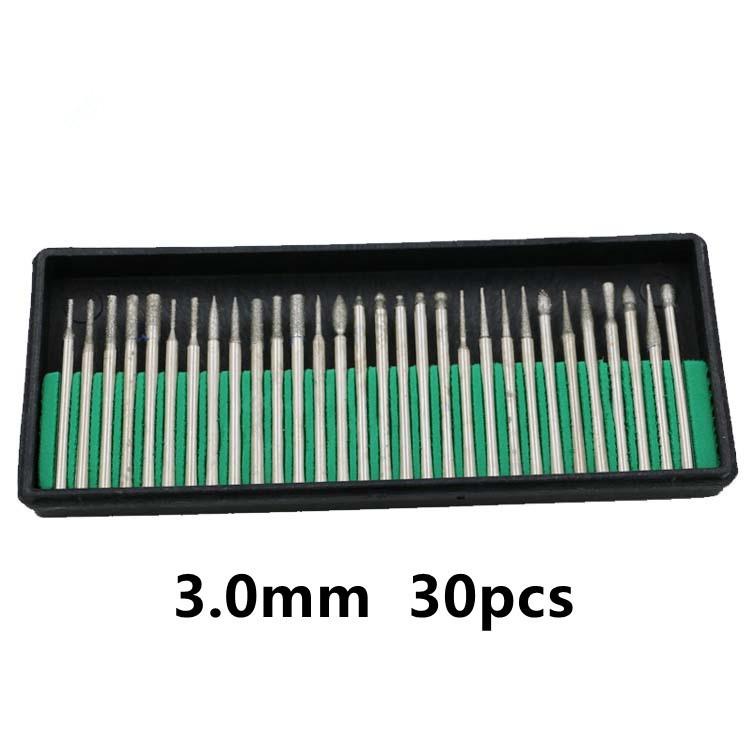 Mũi mài khắc đầu kim cương- cán 3mm