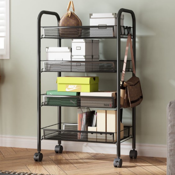 Kệ spa 4 tầng có bánh xe