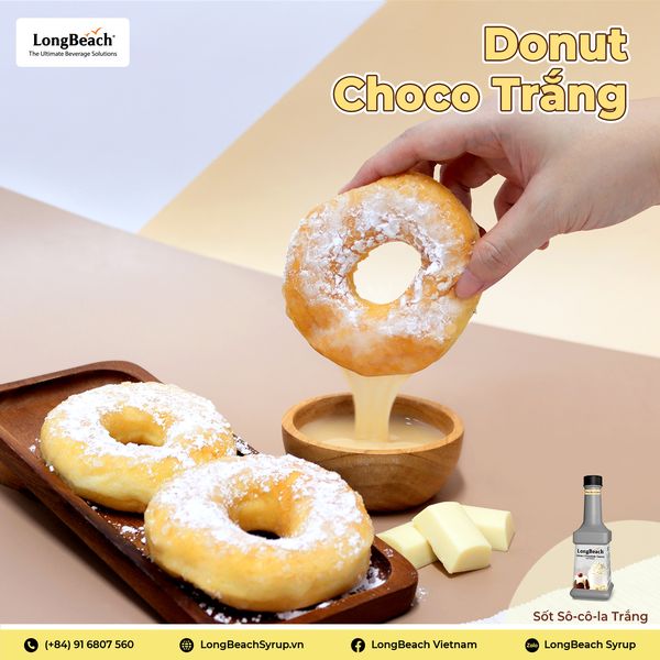 Sốt Sô-Cô-La Trắng LongBeach 900ml