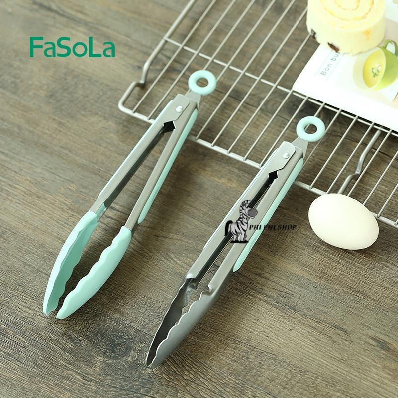 [HCM]Kẹp gắp thức ăn 9 inches tay cầm Silicone PS-216