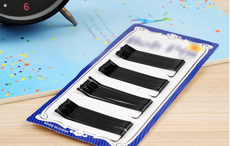 Set of 36 clip hair-clip floss color black