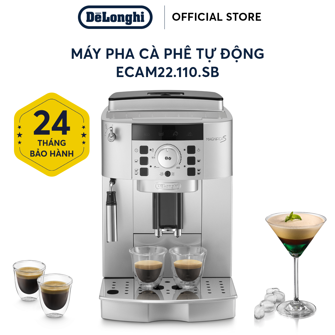 Máy pha cà phê tự động DeLonghi Magnifica S ECAM22.110.SB