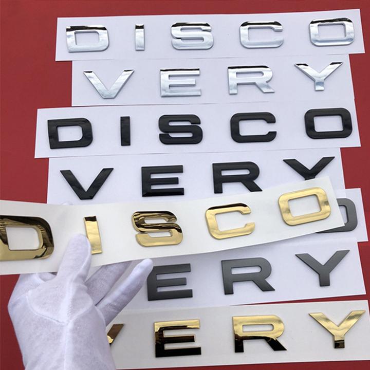 Tem chữ nổi Discovery dán xe ô tô