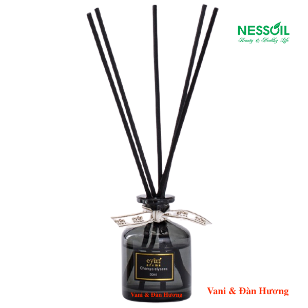 Bộ tinh dầu nước hoa thơm phòng Eyun nhiều mùi hương gồm 1 chai tinh dầu to 50ml + 1 bộ 5 que  khuếch tán tinh dầu