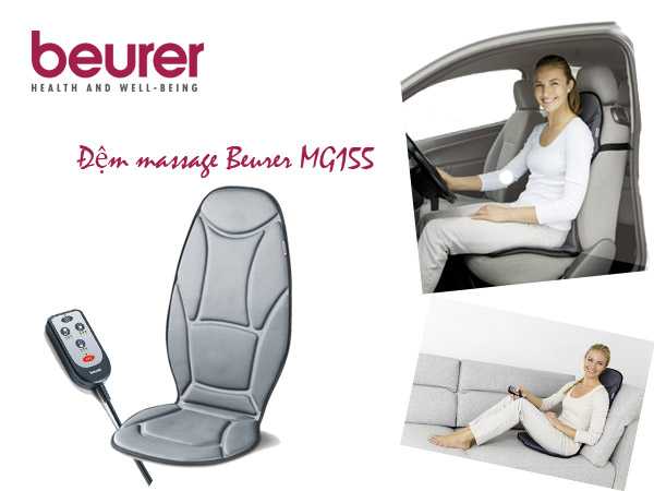 Đệm ghế matxa toàn thân, massage ô tô Beurer MG155 cao cấp