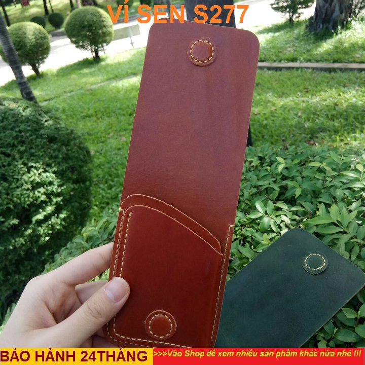 [HCM][ CÓ VIDEO THẬT] Ví sen handmade da bò thật 100%