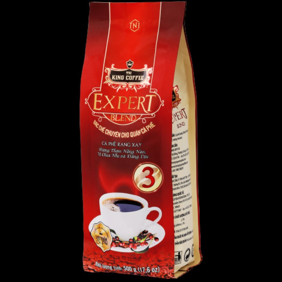 Cafe Bột Rang Xay King Coffee Expert Blend 3 (Bịch 500g)