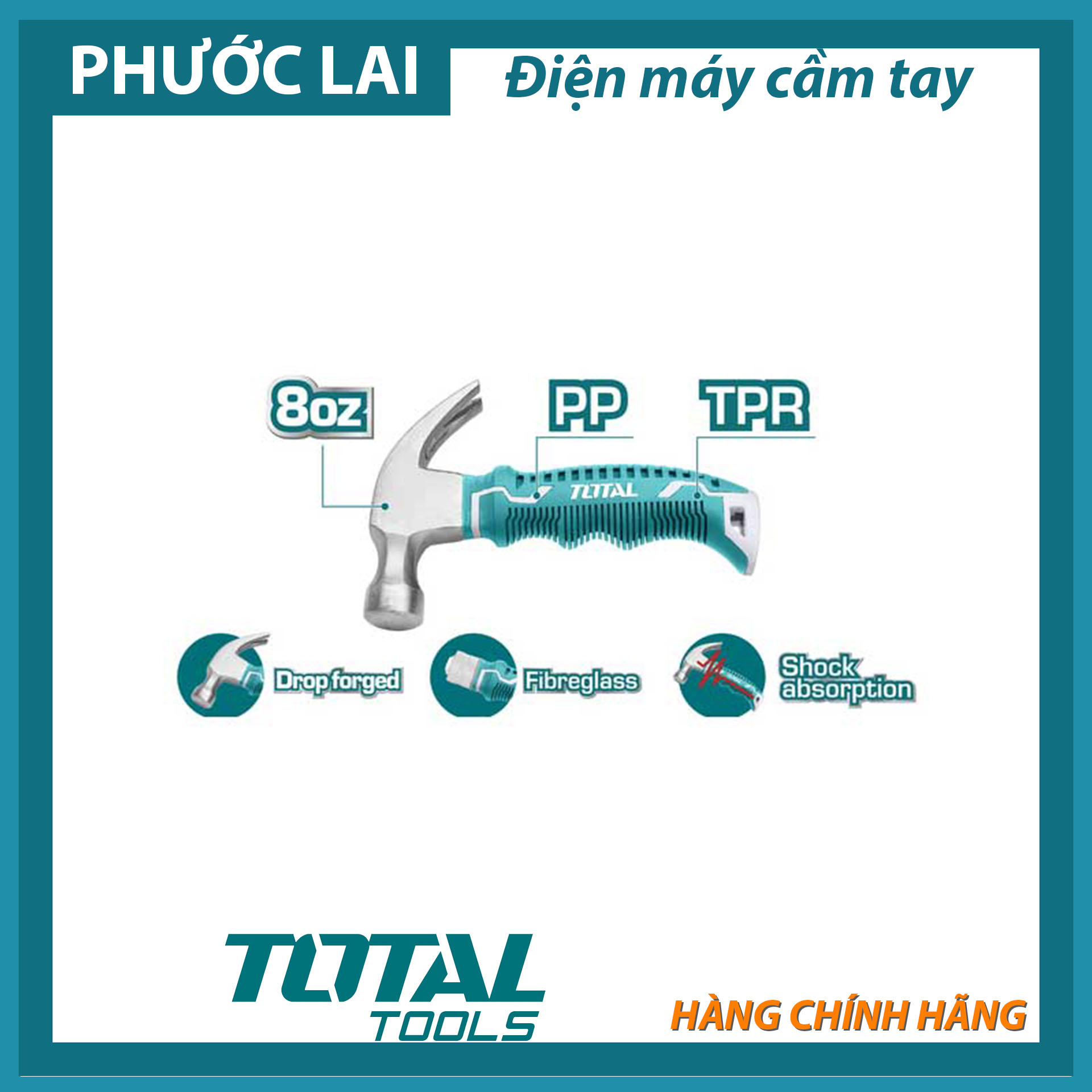 Búa nhổ đinh mini Total THTM7386D