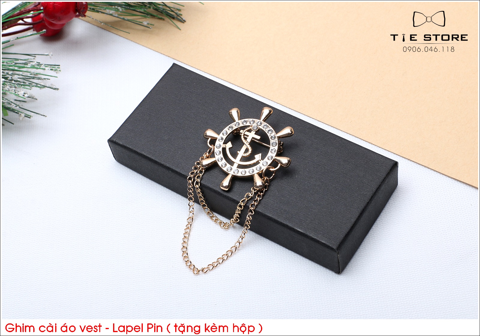 Ghim cài áo vest nam