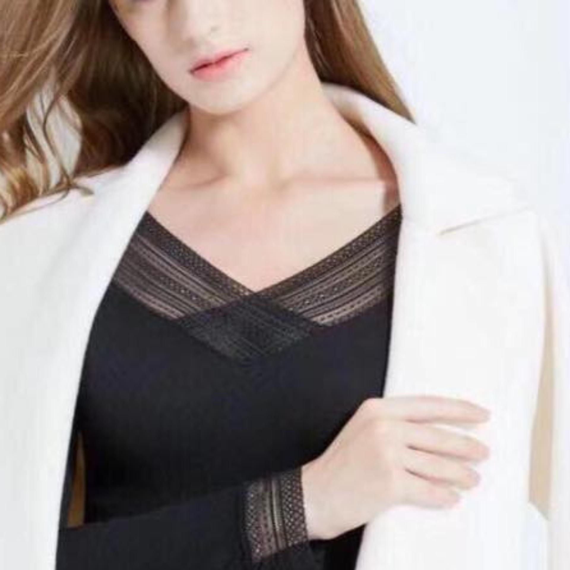 Áo giữ nhiệt cổ ren nữ đẹp hết nấc.áo giữ nhiệt mặc trong vest