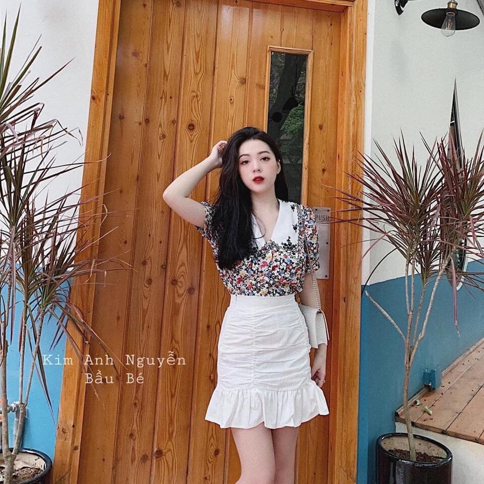 ÁO SƠ MI CỔ THÊU HOA HÀNG THIẾT KẾ