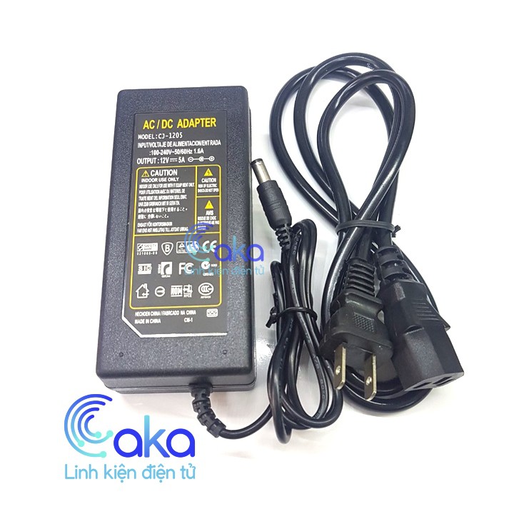 12V 5A Power Adapter - Ac/Dc Power Charger for Electronic Devices