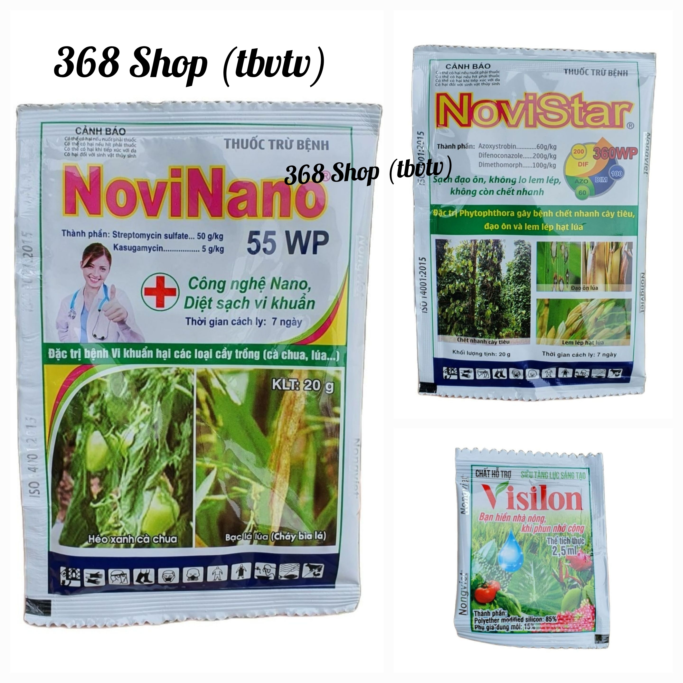 💎 Thuốc trừ bệnh Bộ 3 Cát Tường.. Novistar 360WP + Novi Nano 55WP + Visilon 💖