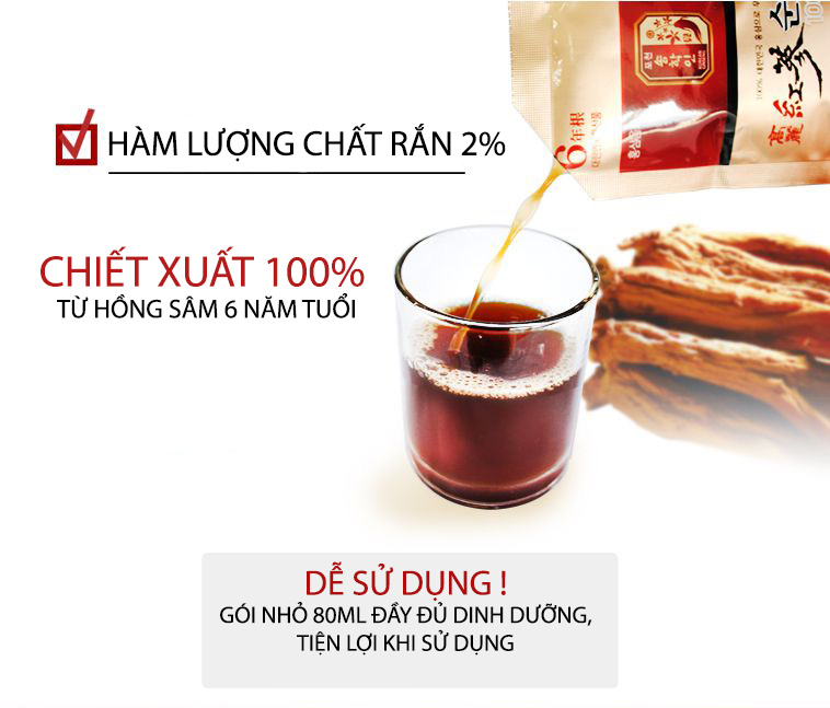 Nước hồng sâm POCHEON 100% Extract Drink (80ml - 30 gói)