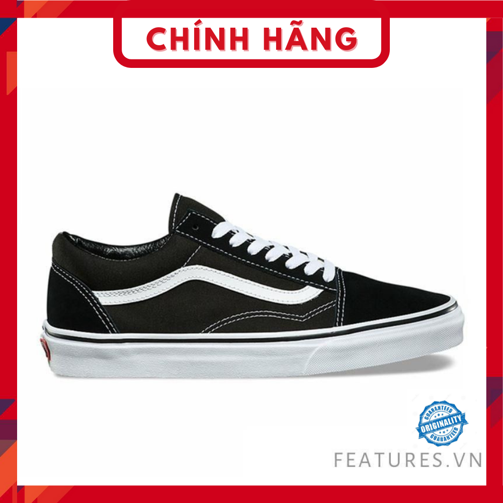 [GIÀY CHÍNH HÃNG] Vans Old Skool Black White Ship US