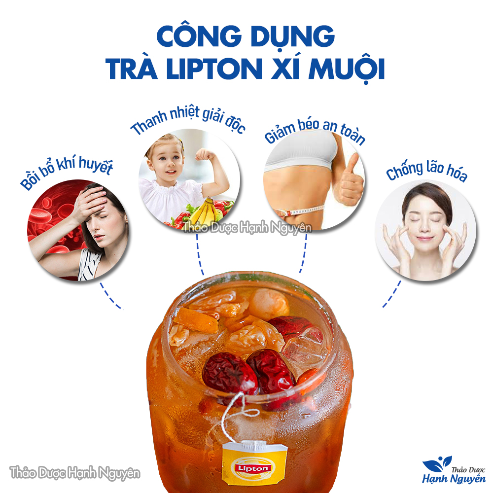Trà lipton cam thảo xí muội 1 set, trà lipton thảo mộc thơm ngon, thanh nhiệt, giải khát ngày hè