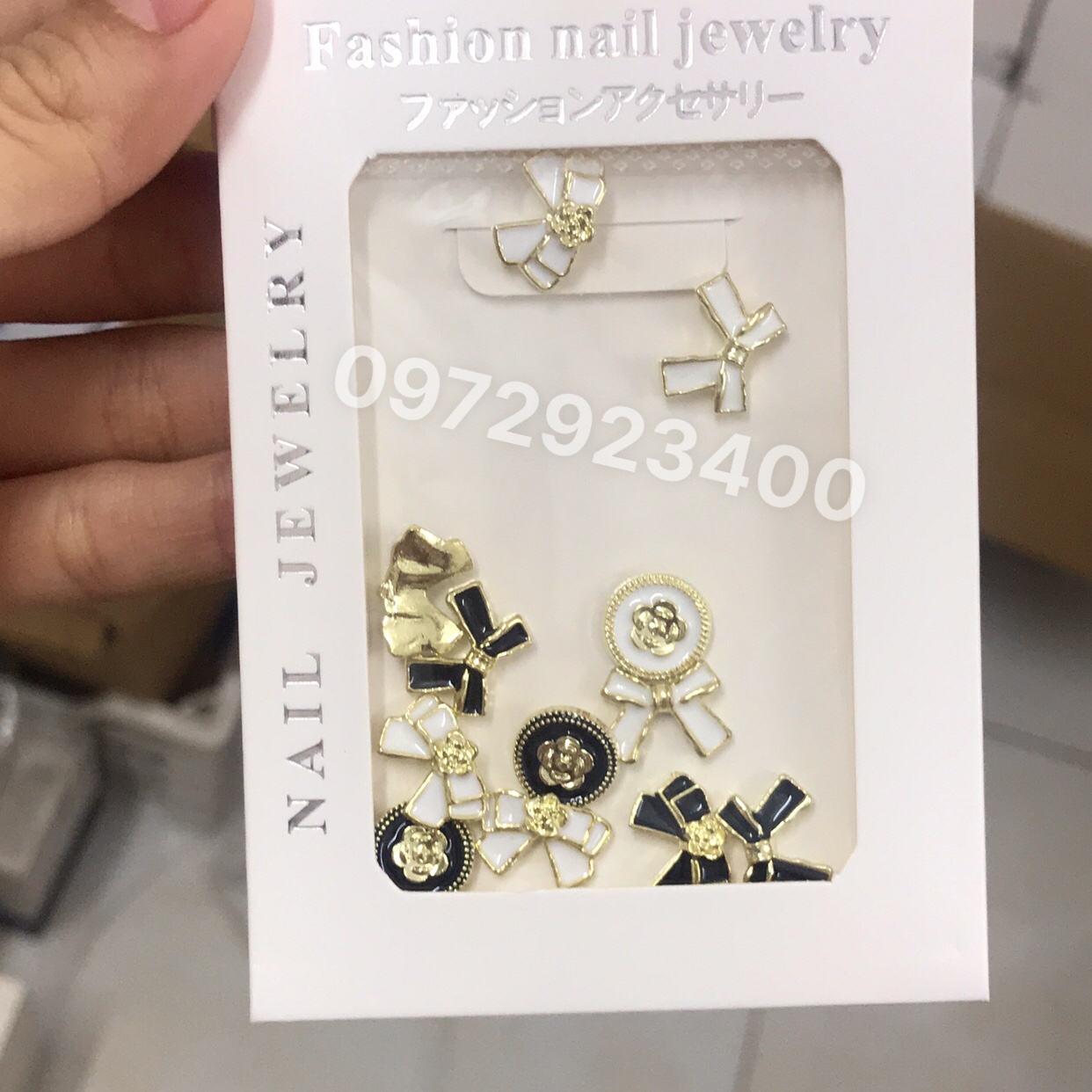 Charm phụ kiện nơ ,hoa tròn ,charm trang trí móng - tgn937