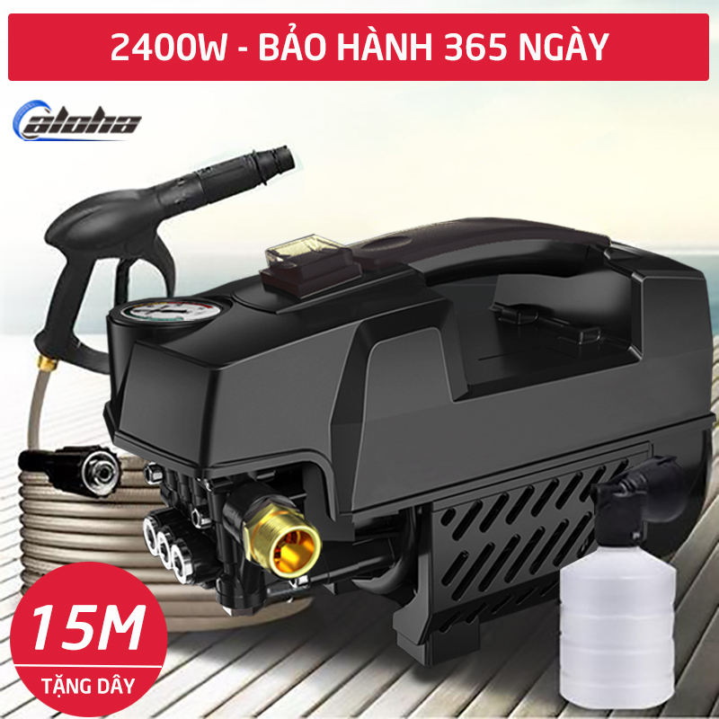 Máy rửa xe gia đình,Máy bơm rửa xe mini gia đình, máy rửa xe cao áp công suất mạnh 2400W, bộ máy xịt tưới cây dễ dàng sử dụng, ống bơm nước 15m, vòi bơm áp lực cao-C0001
