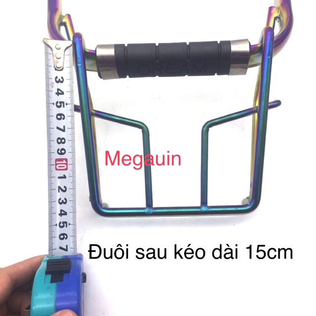 Cảng sau tay xách Nice lắp xe Dream (dáng dài - ngắn 7 màu / inox trắng) - MT 2022