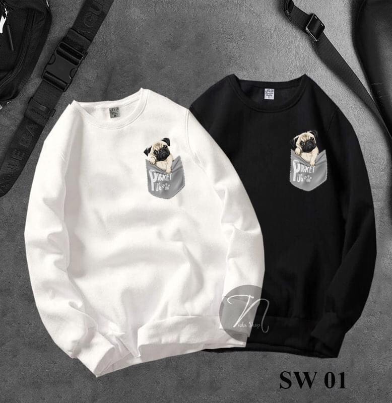 ÁO ĐÔI SWEATER IN HÌNH , CHỮ