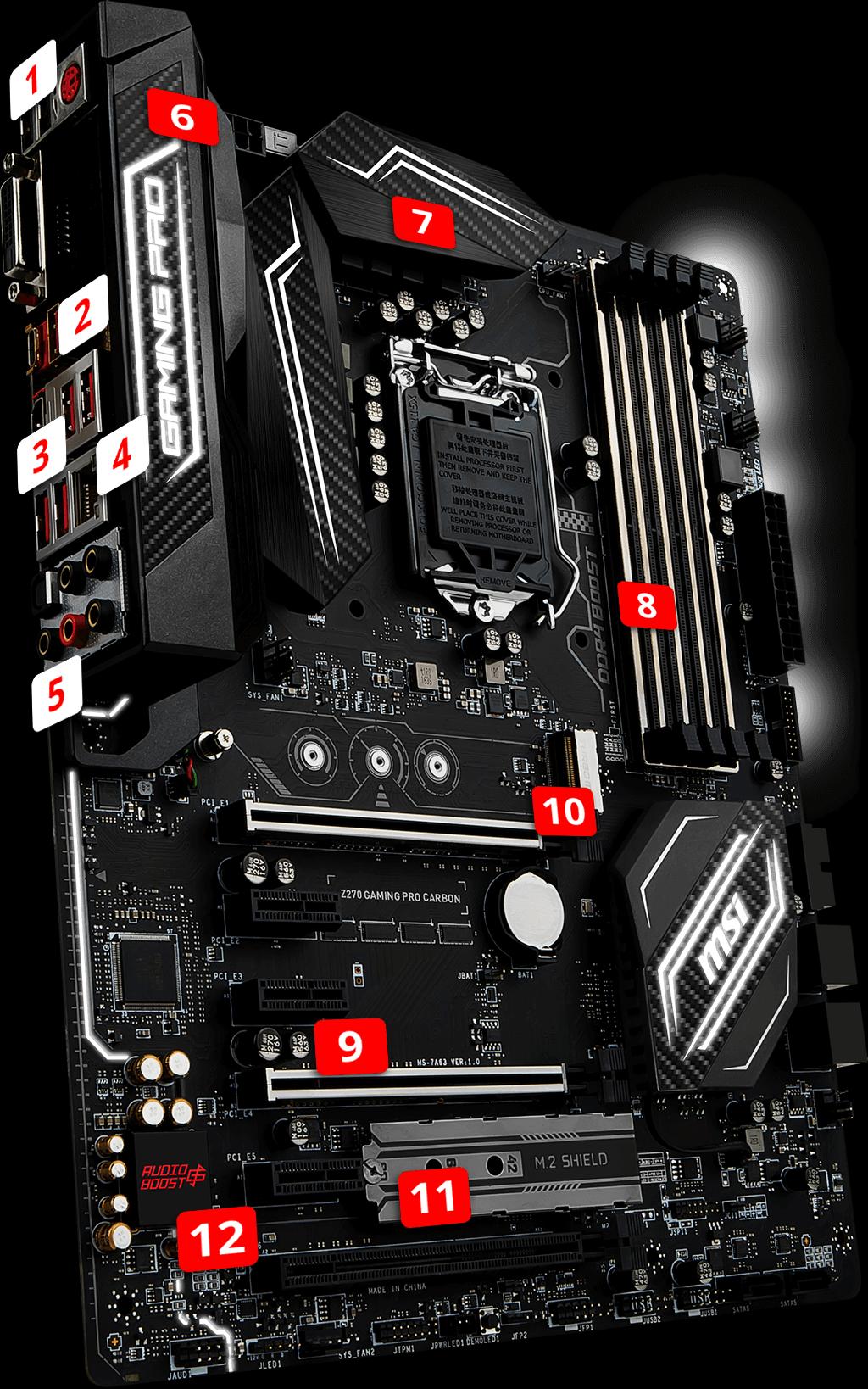 Mainboard MSI Z270 GAMING PRO CARBON