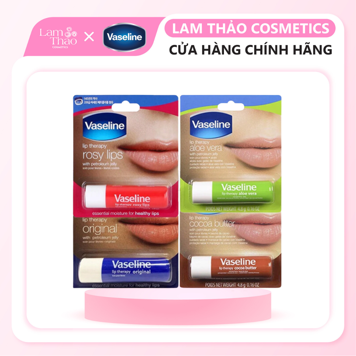 Son Dưỡng Mềm Môi Vaseline Lip Therapy 4.8g