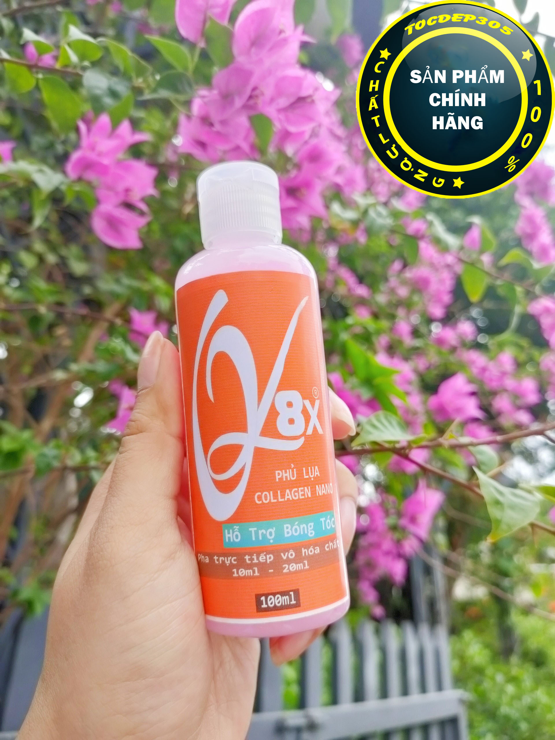 Phủ Lụa Collagen Tơ tằm cho tóc hư tổn, hổ trợ hóa chất