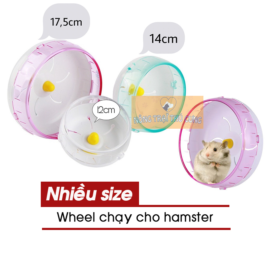 Wheel chạy mika cho hamster - bánh xe chạy cho hamster - nhiều size -