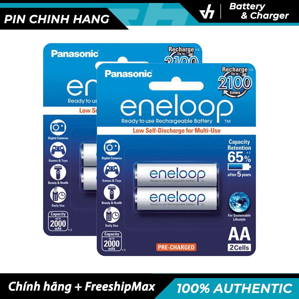 Bộ 4 pin sạc aa panasonic eneloop 2000mah