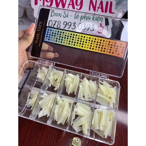 Móng nối phom THANG, NHỌN. Nail tips hộp 500 móng