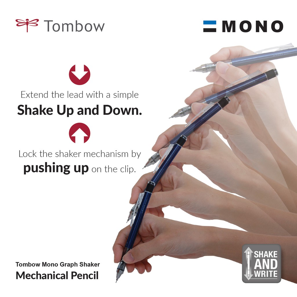Bút chì bấm Tombow Mono Graph Shaker Nhật Bản