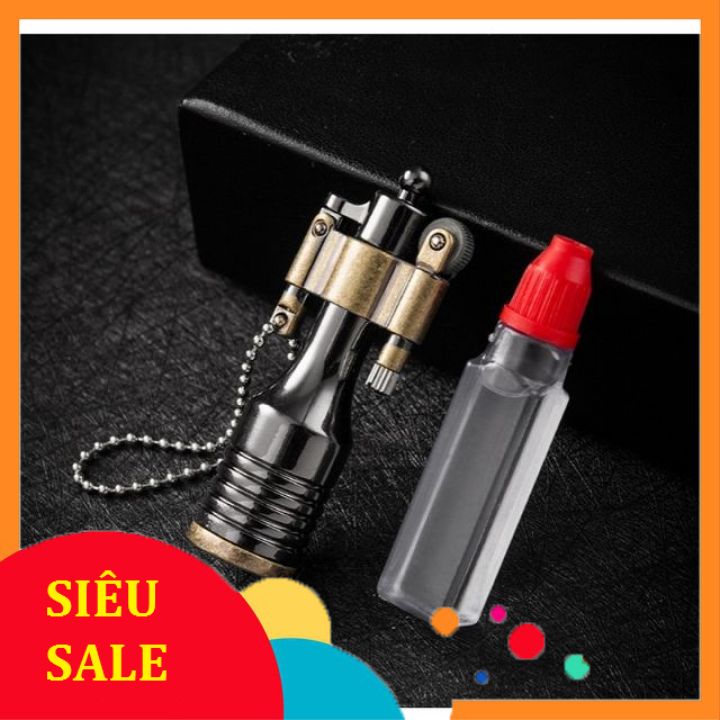Bật lửa xăng đá kiêm móc khóa HY603 phong cách cổ điển