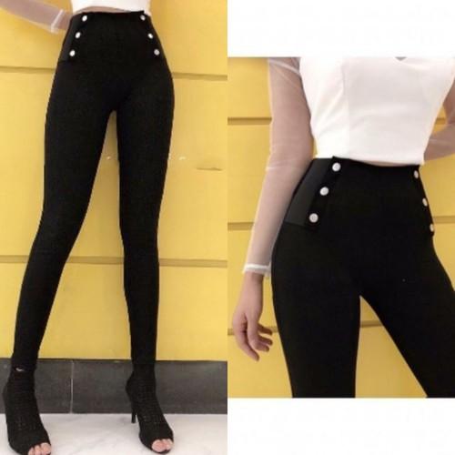 Quần leeging cạp 9 phân đính khuy