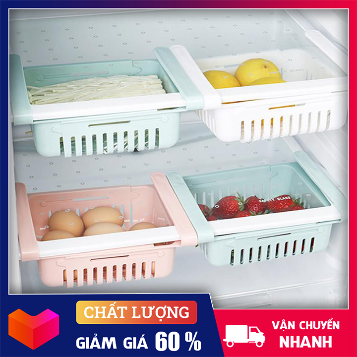 Khay nhựa kẹp tủ lạnh , bàn để đồ tiện ích, Rổ nhựa đựng đồ tiện ích thông minh