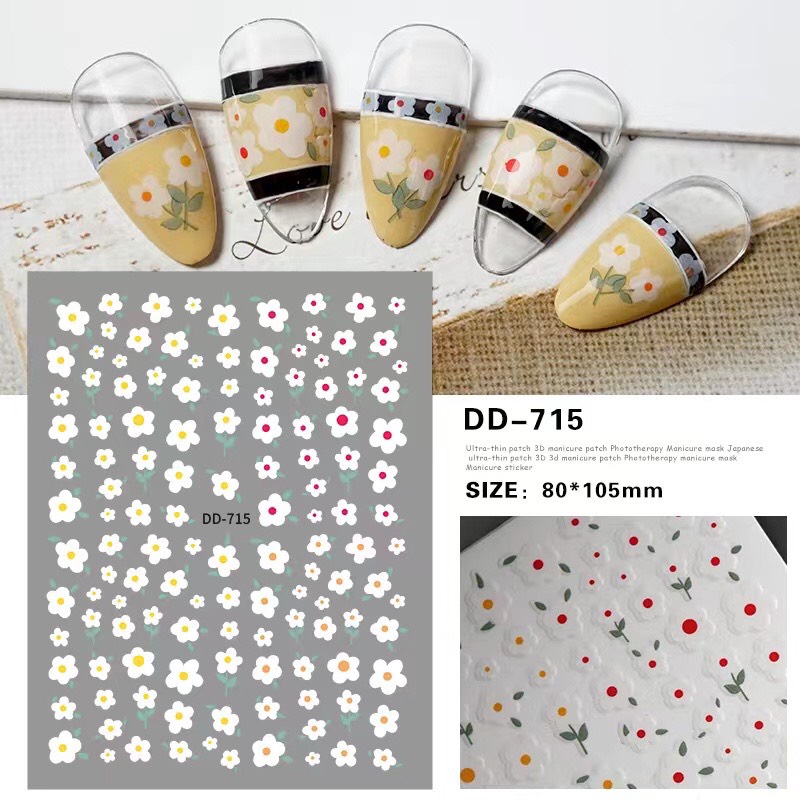 STICKER DÁN MÓNG CHỦ ĐỀ HOA HÓT