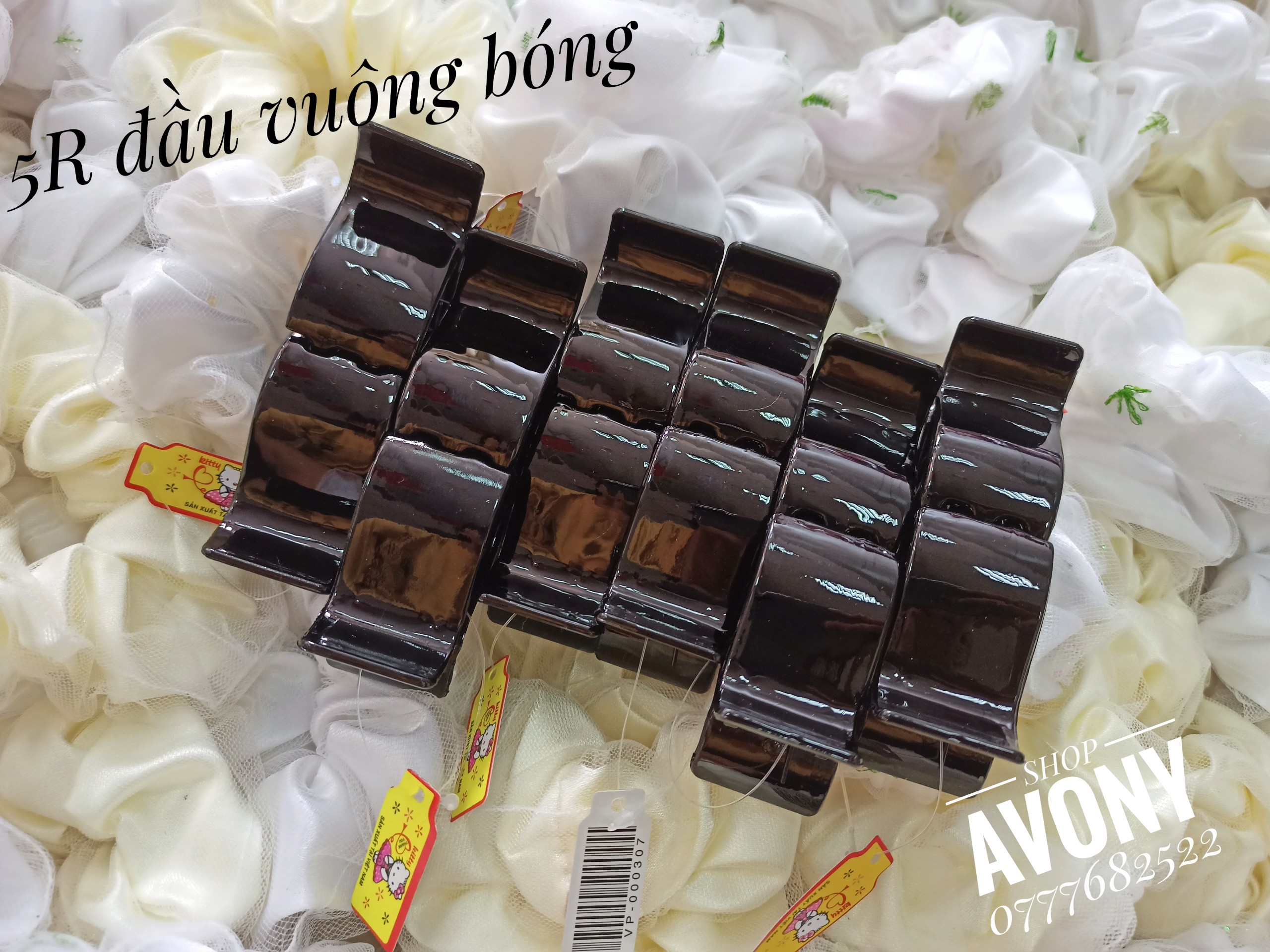 [HCM]set 12 kẹp tóc càng cua 5 răng màu đen