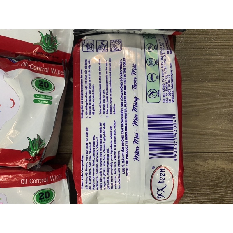 Combo 5 bịch khăn ướt 20 tờ