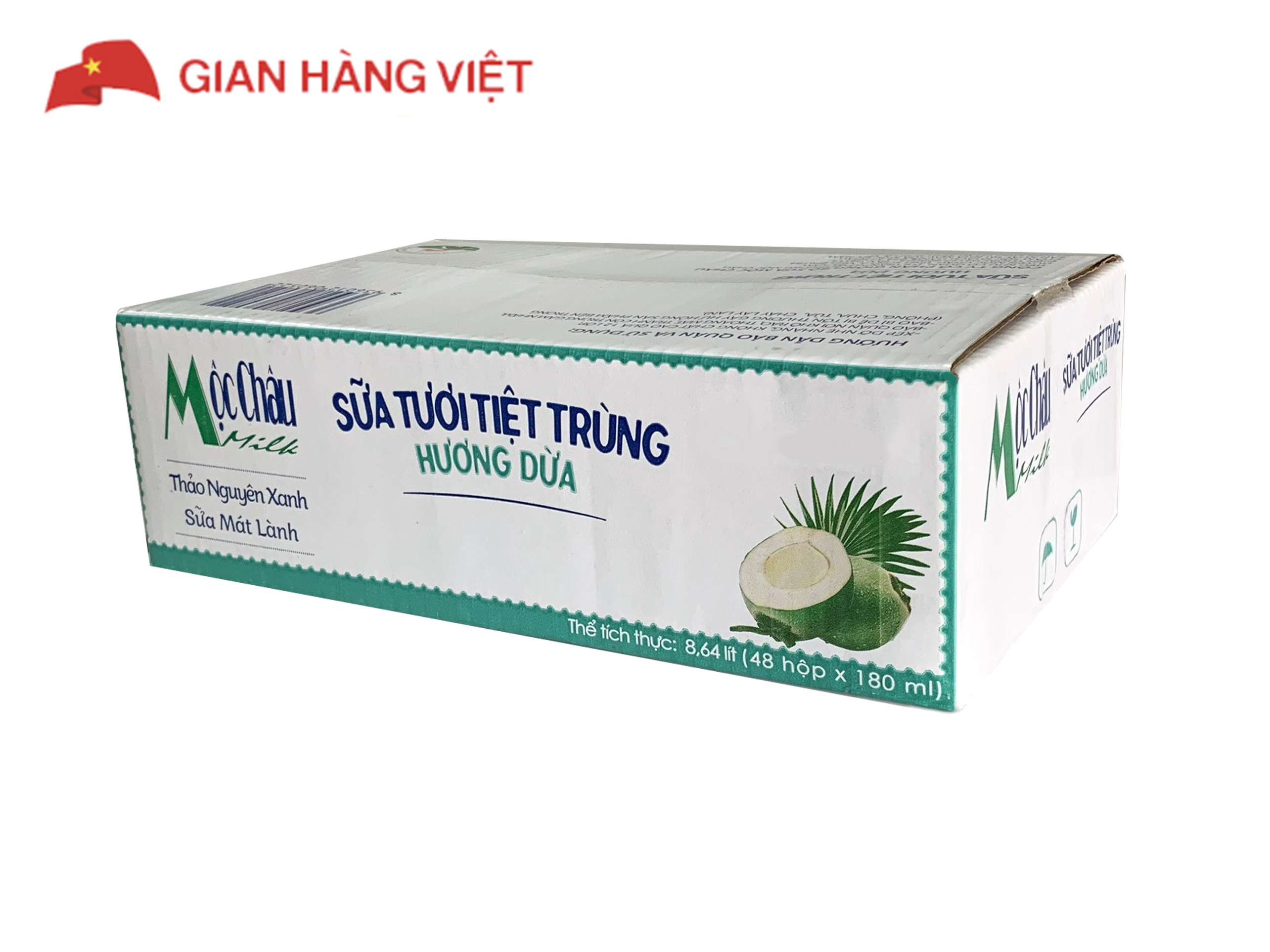 Sữa tươi Mộc Châu hương dừa 180 ml
