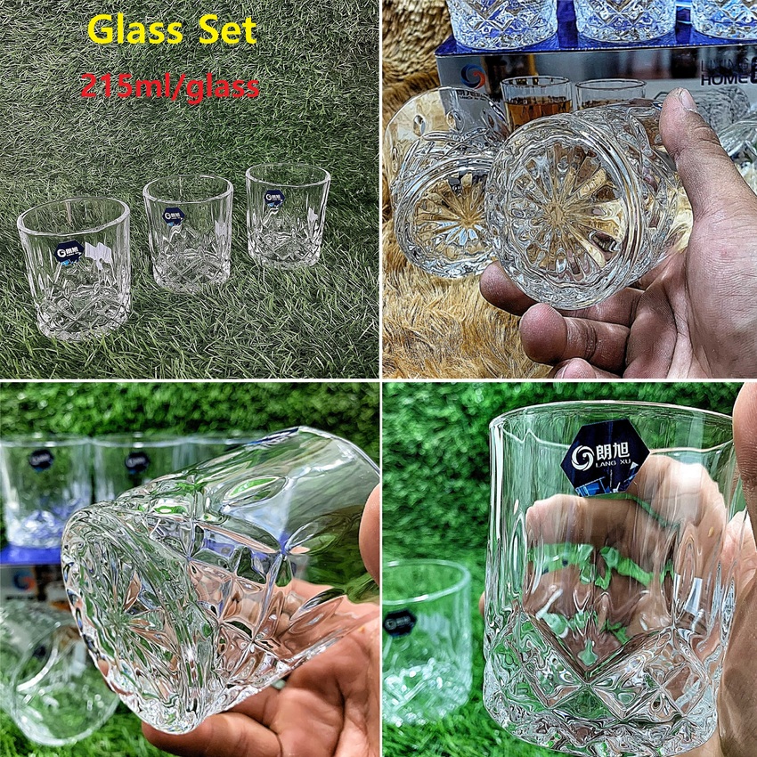 Glass set 215ML – 3 glasses – Super pure – High class