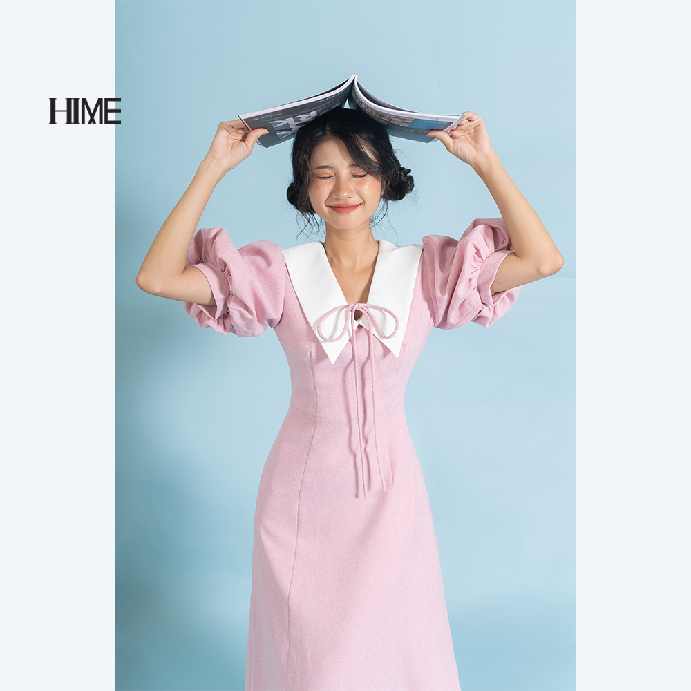 Váy HIME thiết kế midi tay bồng H010