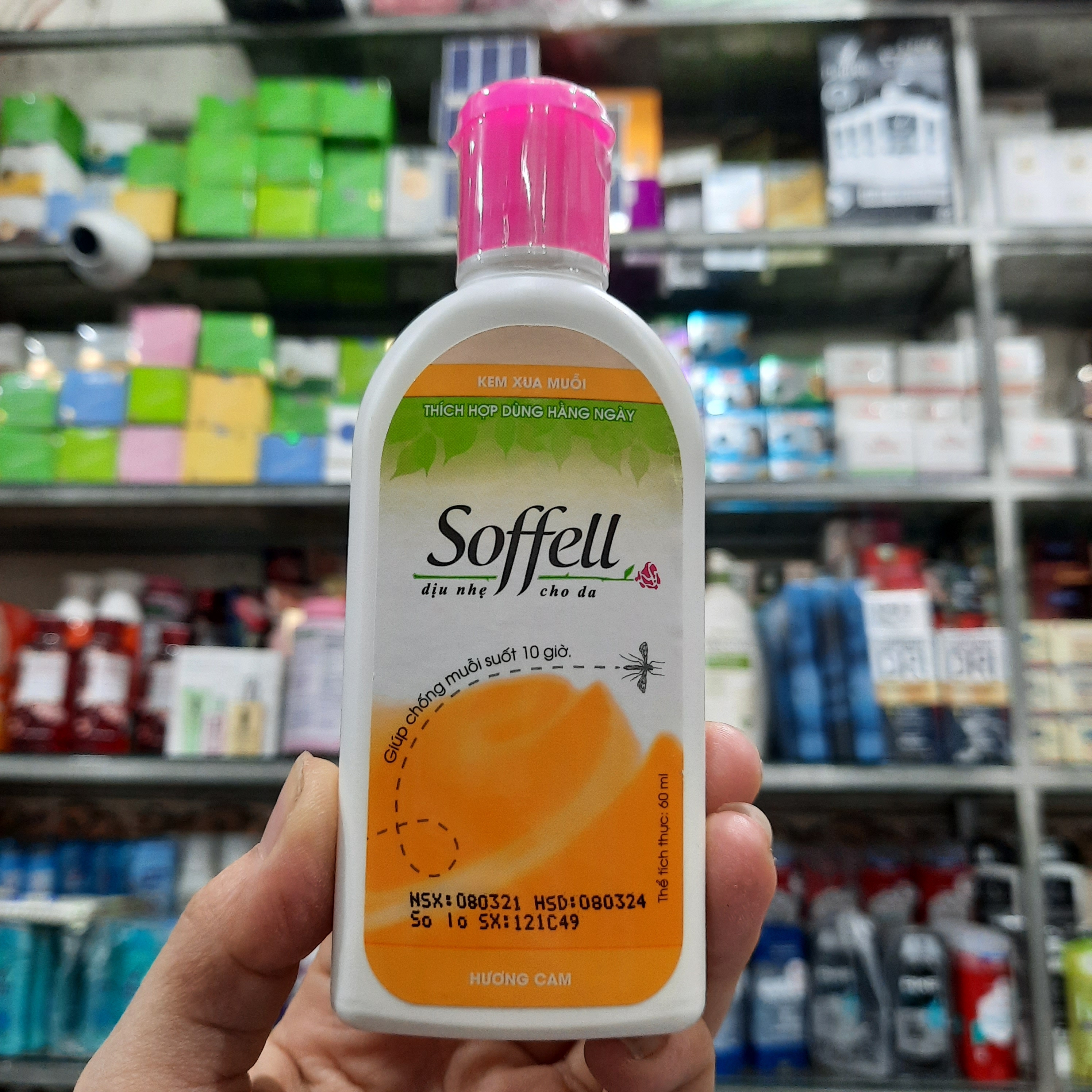Kem Chống Muỗi Hương Cam Soffell 60ml