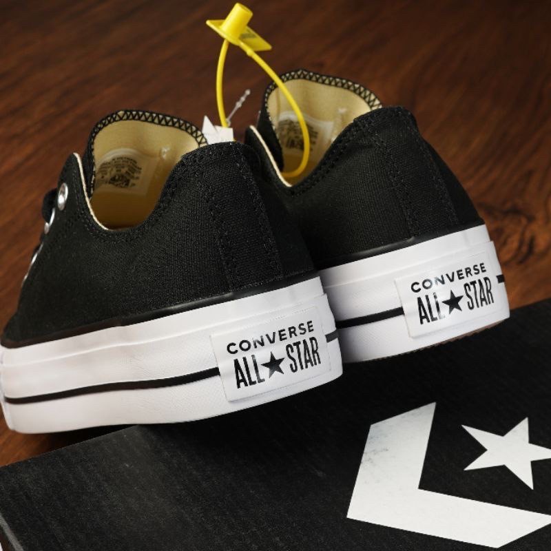 CONVERSE CHUCK  ALL STAR LIFT PLATFORM LOW BLACK WHITE PREMIUM