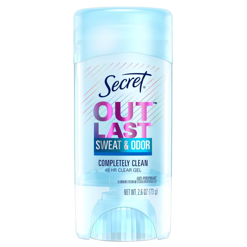 [USA] Lăn khử mùi nữ Secret Clear Gel Outlast Protecting powder 73g mẫu mới ngăn mồ hôi - Mỹ
