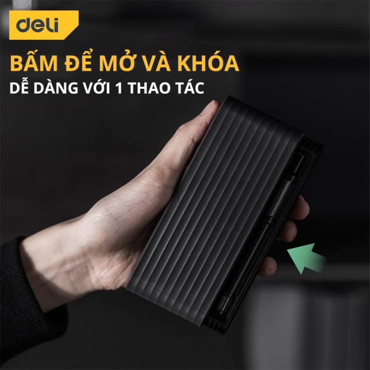 Bộ Tua Vít Đa Năng Deli 25 Chi Tiết Cao Cấp Chính Hãng - Thiết Kế Hiện Đại, Đầu Vít Từ TÍnh Dễ Dàng Sử Dụng - DL240025B - Hình ảnh 6
