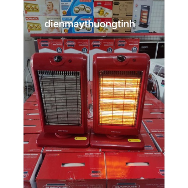 (Lỗi 1 Đổi 1)Sưởi Điện 3 Bóng Halogen Sunhouse Shd7016 Mới 100.0%
